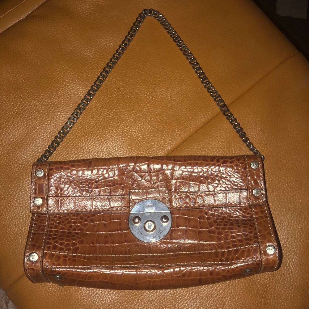Vintage Michael Kors Croc Clutch leather bag